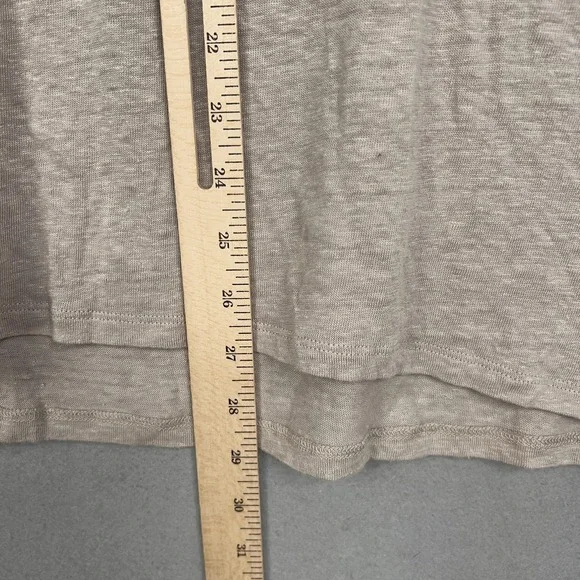 Soft Surroundings Shirt Womens 2X Beige Linen Slub Top Minimal Luxury Resort - Picture 11 of 12